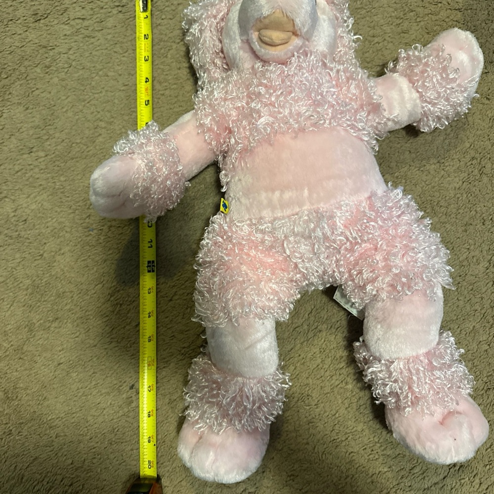 Build-A-Bear Plush Pink French Poodle 19in BAB Workshop Dog Curly Hair - Picture 8 of 12
